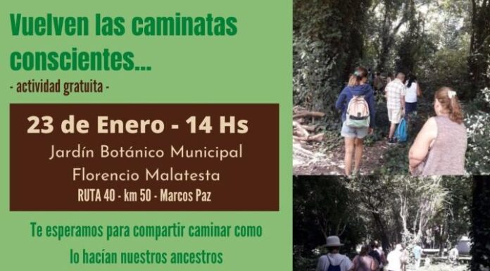 VUELVEN LAS CAMINATAS CONSCIENTES AL JARDÍN BOTÁNICO