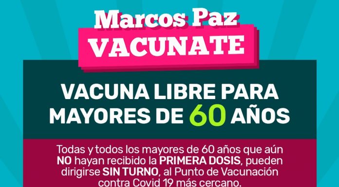 LAS PERSONAS MAYORES DE 60 AÑOS PUEDEN APLICARSE LA PRIMERA DOSIS DE LA VACUNA COVID-19 SIN TURNO PREVIO