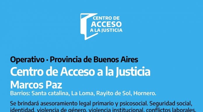 OPERATIVO DE ACCESO A LA JUSTICIA EN MARCOS PAZ