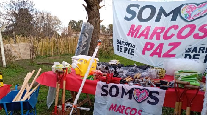EL MUNICIPIO Y BARRIOS DE PIE HICIERON UNA NUEVA ENTREGA DE MATERIALES EN LA COMUNA 4 DEL BARRIO SANTA MARIA