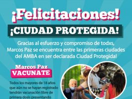 GRANDES AVANCES EN LA CAMPAÑA DE VACUNACIÓN DE MARCOS PAZ