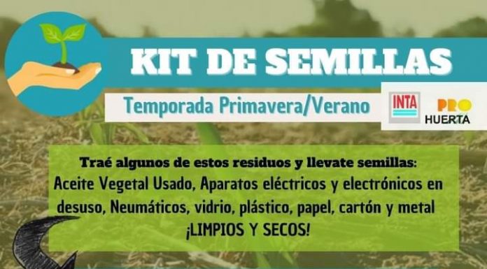 LLEGÓ EL KIT DE SEMILLAS DEL INTA A MARCOS PAZ