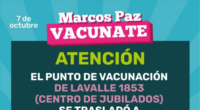 EL PUNTO DE VACUNACIÓN DEL CENTRO DE JUBILADOS SE TRASLADÓ A AVELLANEDA 1535