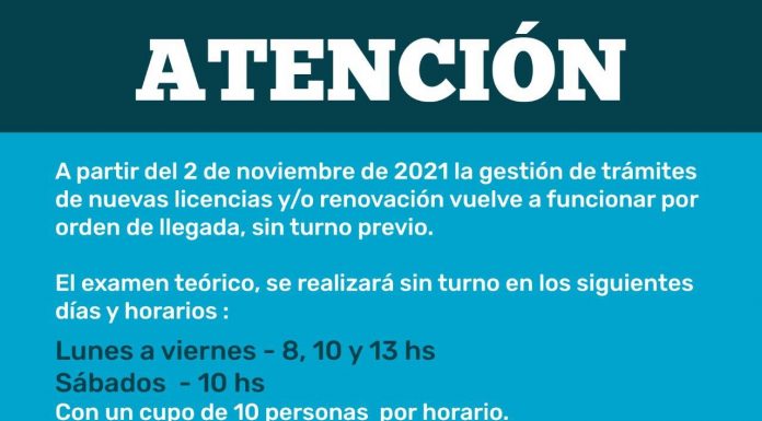 NUEVA MODALIDAD DE ATENCIÓN EN LICENCIAS DE CONDUCIR