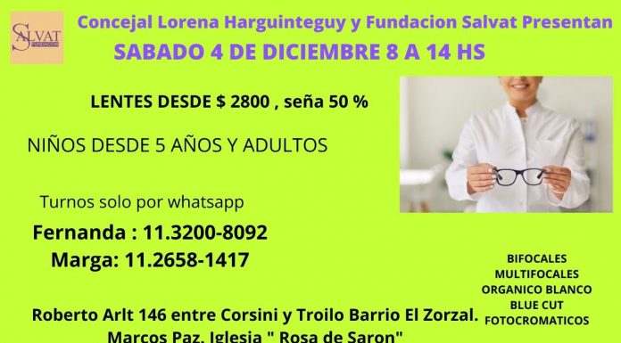 PRÓXIMAMENTE CONTROL OFTALMOLÓGICO Y ORTOPÉDIDO EN EL BARRIO EL ZORZAL