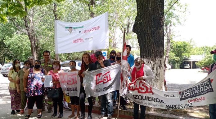 EL MST ORGANIZÓ UNA MOVILIZACIÓN EN LAS INMEDIACIONES DEL MUNICIPIO