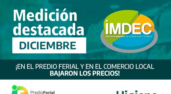 IMDEC DE DICIEMBRE: MARCOS PAZ PRESENTÓ UN DESCENSO EN LOS PRECIOS DE PRODUCTOS DE HIGIENE