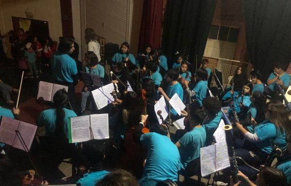 La Orquesta Sinfónica Juvenil de Marcos Paz se presentó en el Roma