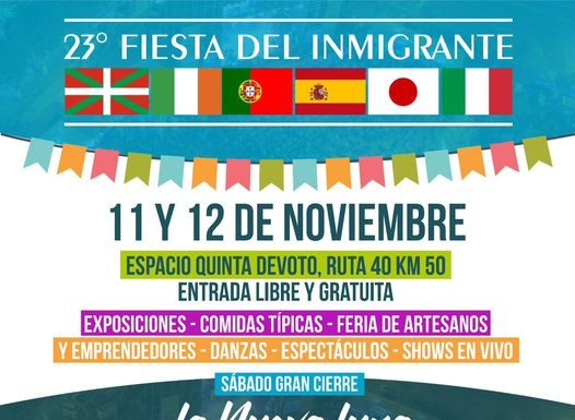 NUEVA EDICION DE LA FIESTA DEL INMIGRANTE ESTE FIN DE SEMANA