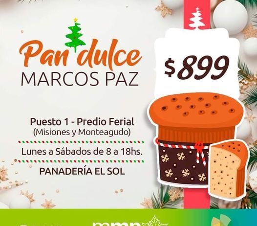 $899 EL PAN DULCE EN EL PREDIO FERIAL