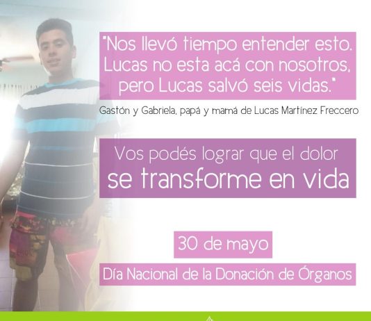 EN EL DÍA NACIONAL DE LA DONACIÓN DE ÓRGANOS, COMPARTIMOS LA HISTORIA DE LUCAS MARTÍNEZ FRECCERO Y SU FAMILIA: “NOS REHUSAMOS A LA PALABRA MORIR Y DECIDIMOS DONAR”