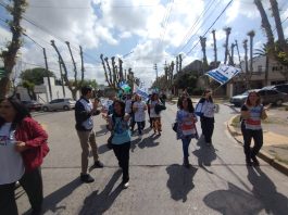 MARCHA NUMEROSA EN REPUDIO A LOS HECHOS DE VIOLENCIA CONTRA UNA DOCENTE