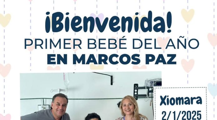 XIOMARA FUE LA PRIMERA BEBÉ NACIDA EN MARCOS PAZ EN EL 2025
