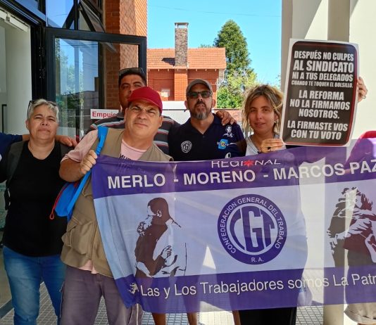 LA CGT REGIONAL OESTE ADHIERE A LA MARCHA EN CONTRA DE LA REFORMA LABORAL