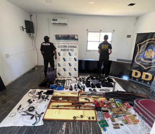 LA INVESTIGACIÓN DE ROBOS EN MARCOS PAZ CONCLUYÓ EN ALLANAMIENTO Y SECUESTRO DE ELEMENTOS ILÍCITOS