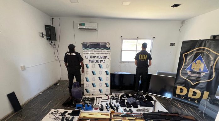 LA INVESTIGACIÓN DE ROBOS EN MARCOS PAZ CONCLUYÓ EN ALLANAMIENTO Y SECUESTRO DE ELEMENTOS ILÍCITOS