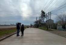 AVANZA LA PAVIMENTACIÓN DE LA COLECTORA PRESIDENTE PERÓN