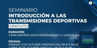 SE REALIZARÁ UN SEMINARIO GRATUITO DE TRANSMISIONES DEPORTIVAS EN MARCOS PAZ